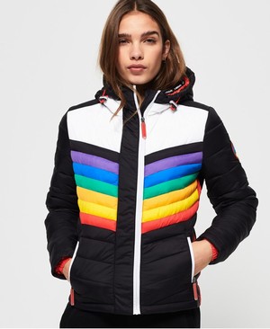 Superdry Chrome Hooded Fuji Női Kabát Színes | HBGSJ6781